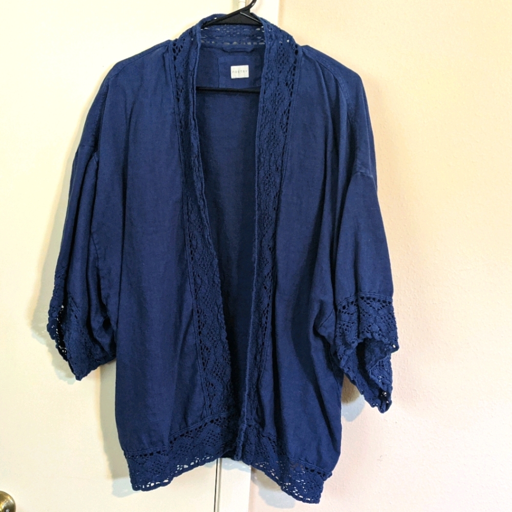 Poetry Linen Cover-up Kimono Jacket Robe